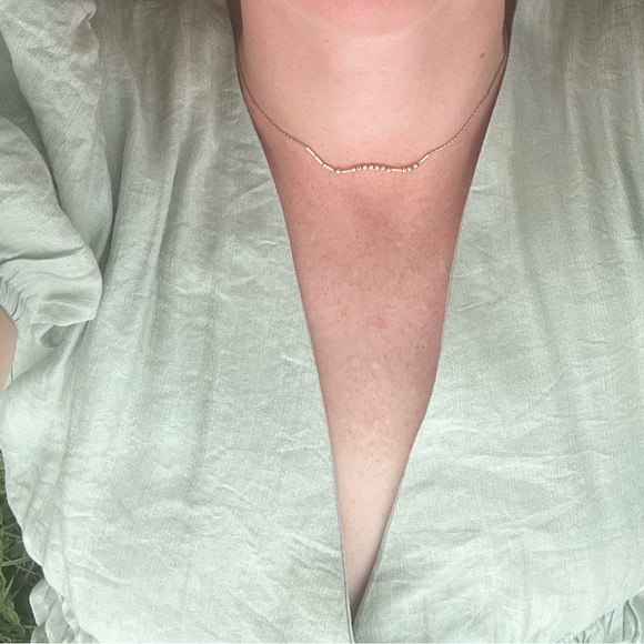 Nordstrom Ruched Balloon Sleeve Short Sleeve V Neck - Picture 4 of 4